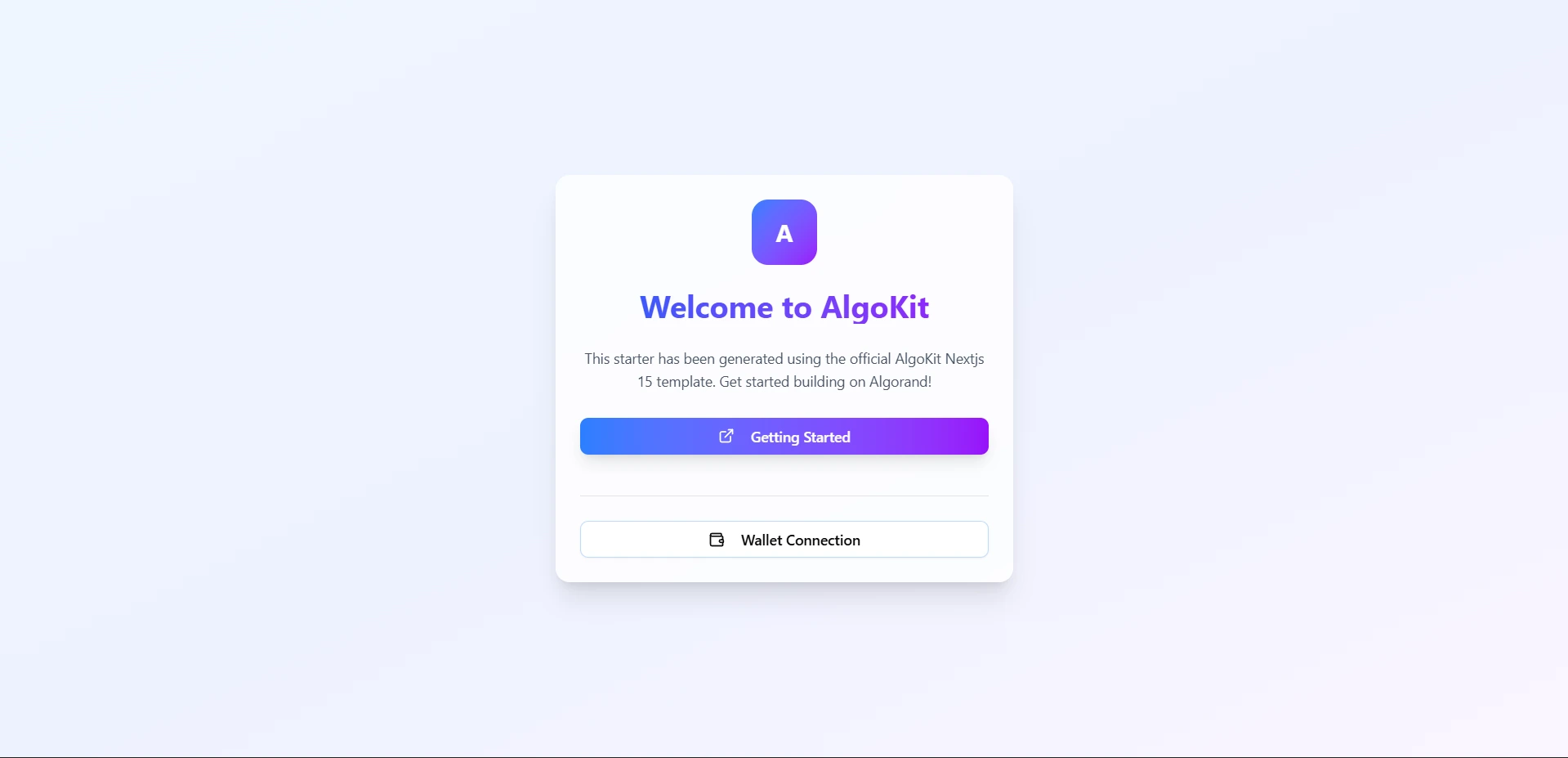 Next Algorand Starter