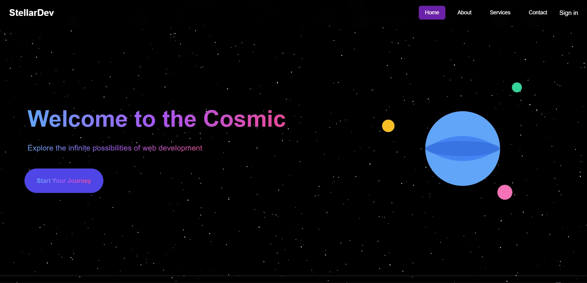 Space Theme Template